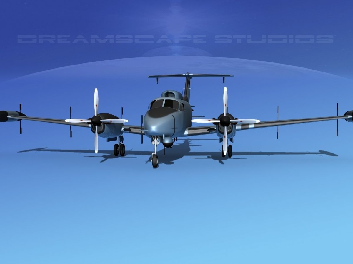 Beechcraft RC-12N Guardrail USAF 2 3D model_1