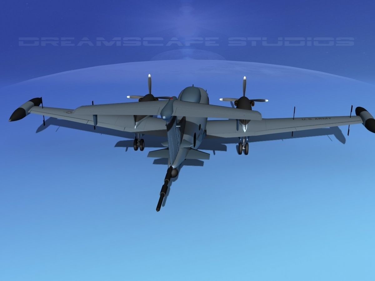 Beechcraft RC-12N Guardrail USAF 2 3D model_6
