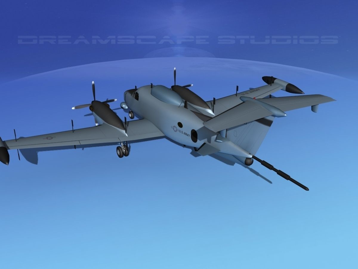 Beechcraft RC-12N Guardrail USAF 2 3D model_8