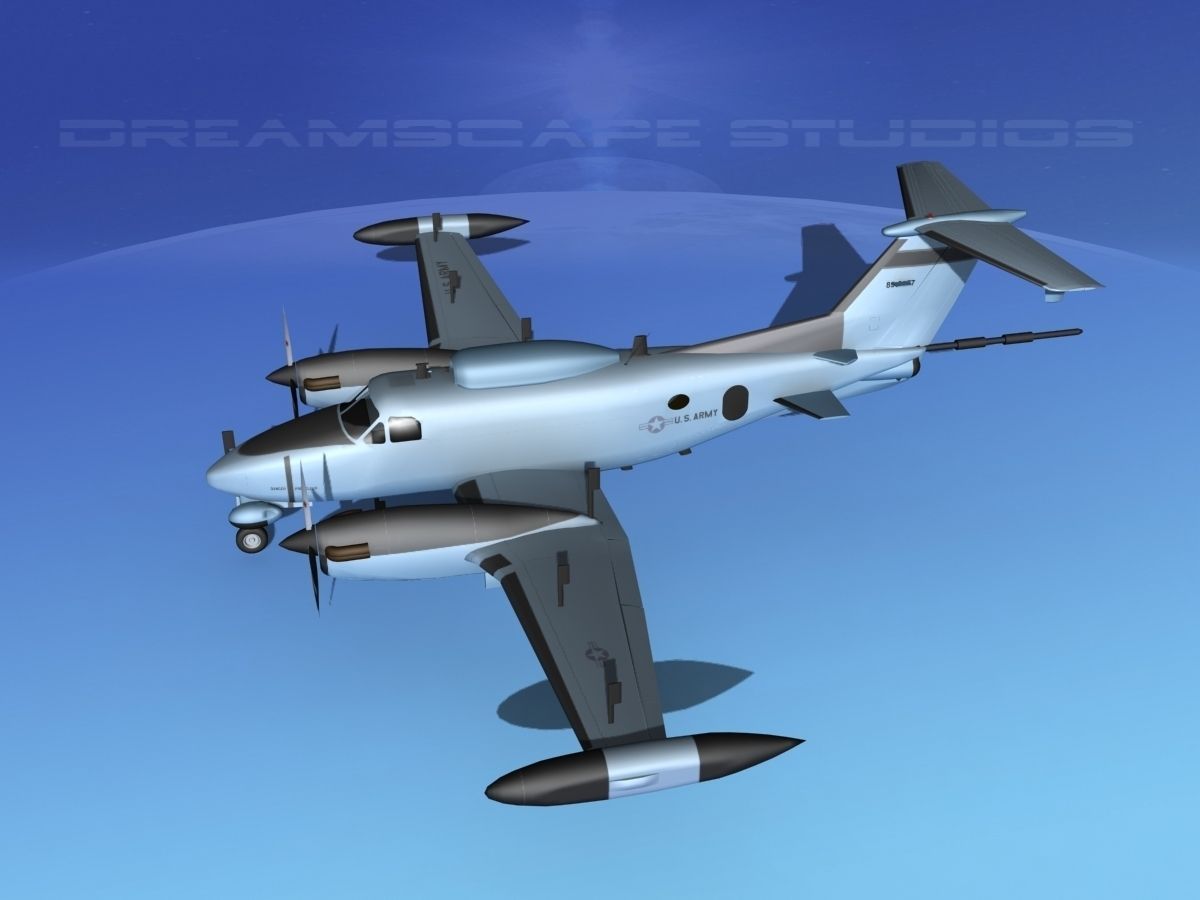 Beechcraft RC-12N Guardrail USAF 2 3D model_7