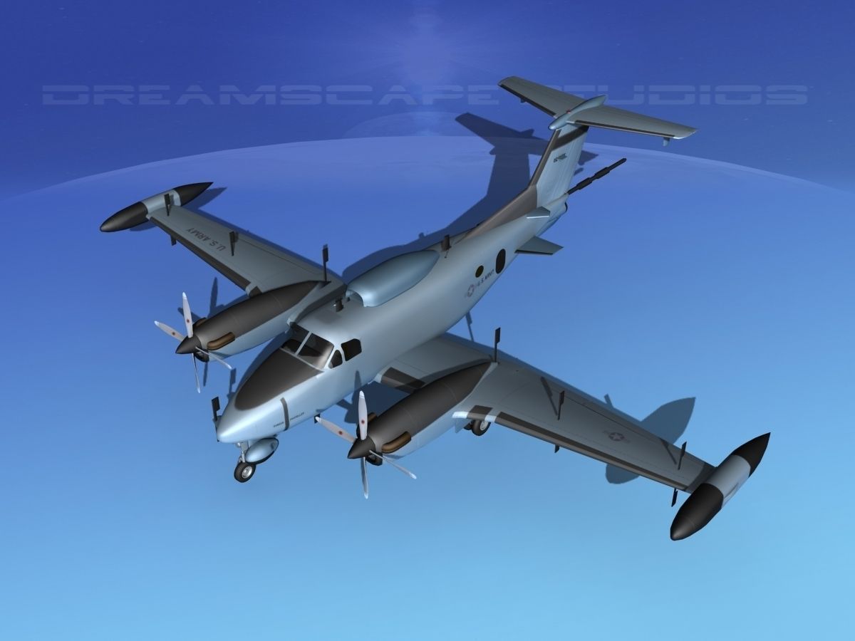 Beechcraft RC-12N Guardrail USAF 2 3D model_10