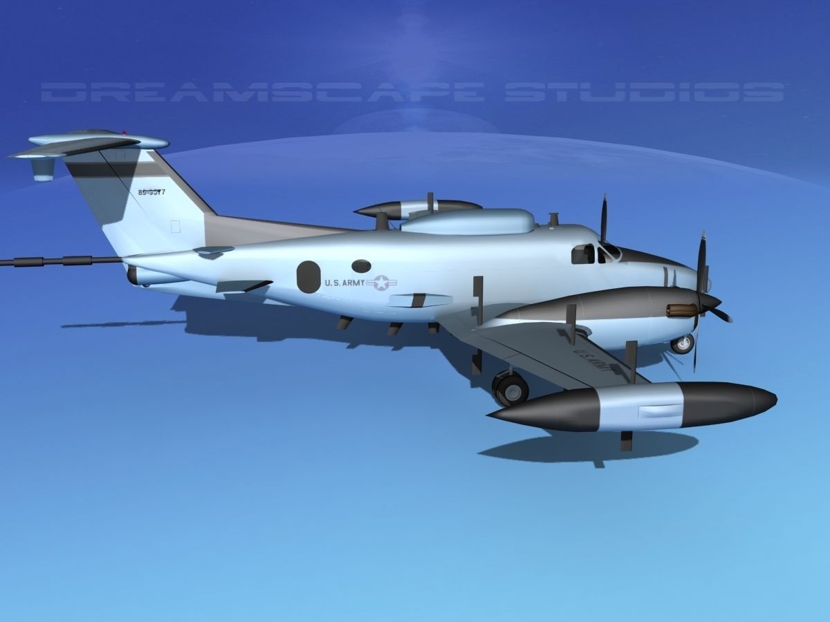 Beechcraft RC-12N Guardrail USAF 2 3D model_3