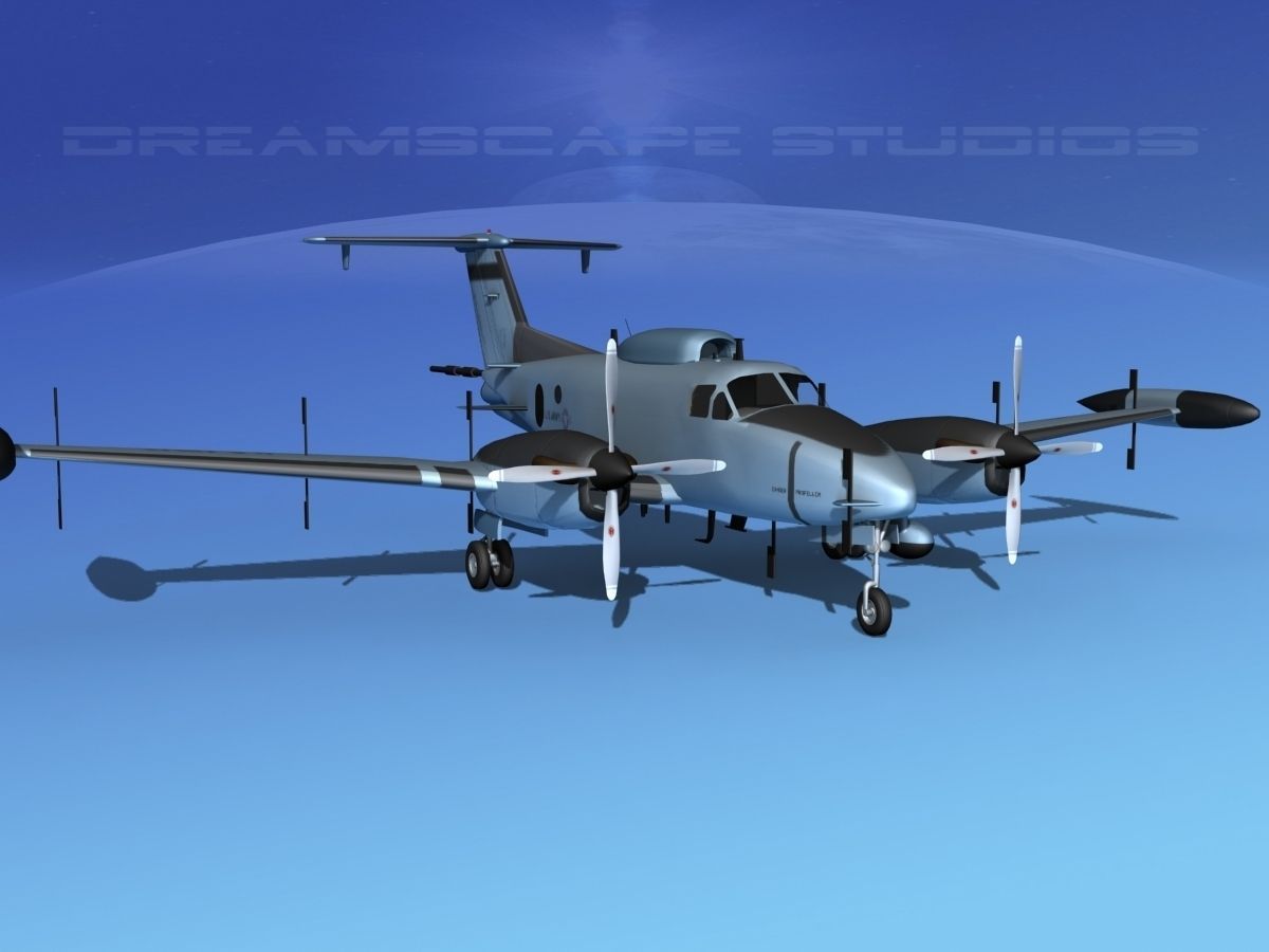Beechcraft RC-12N Guardrail USAF 2 3D model_4
