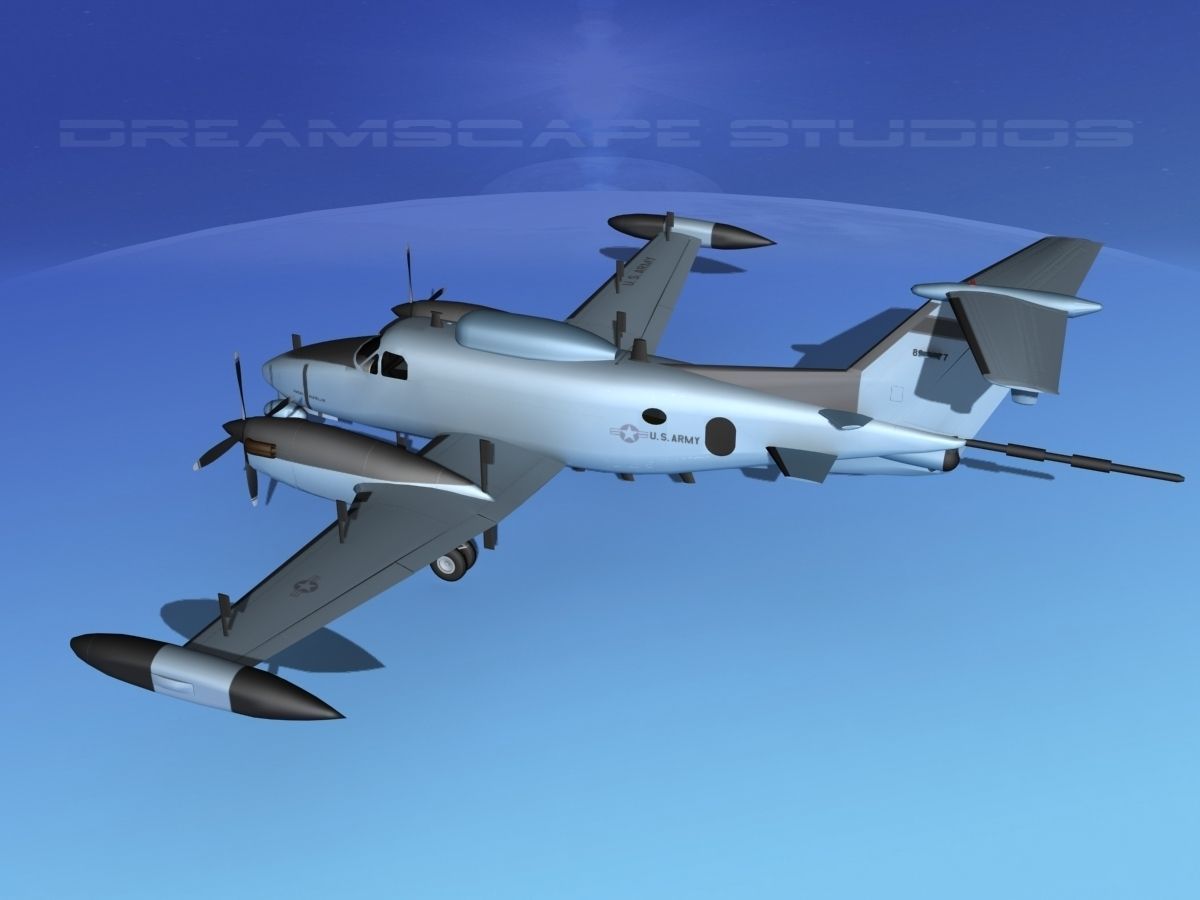 Beechcraft RC-12N Guardrail USAF 2 3D model_9