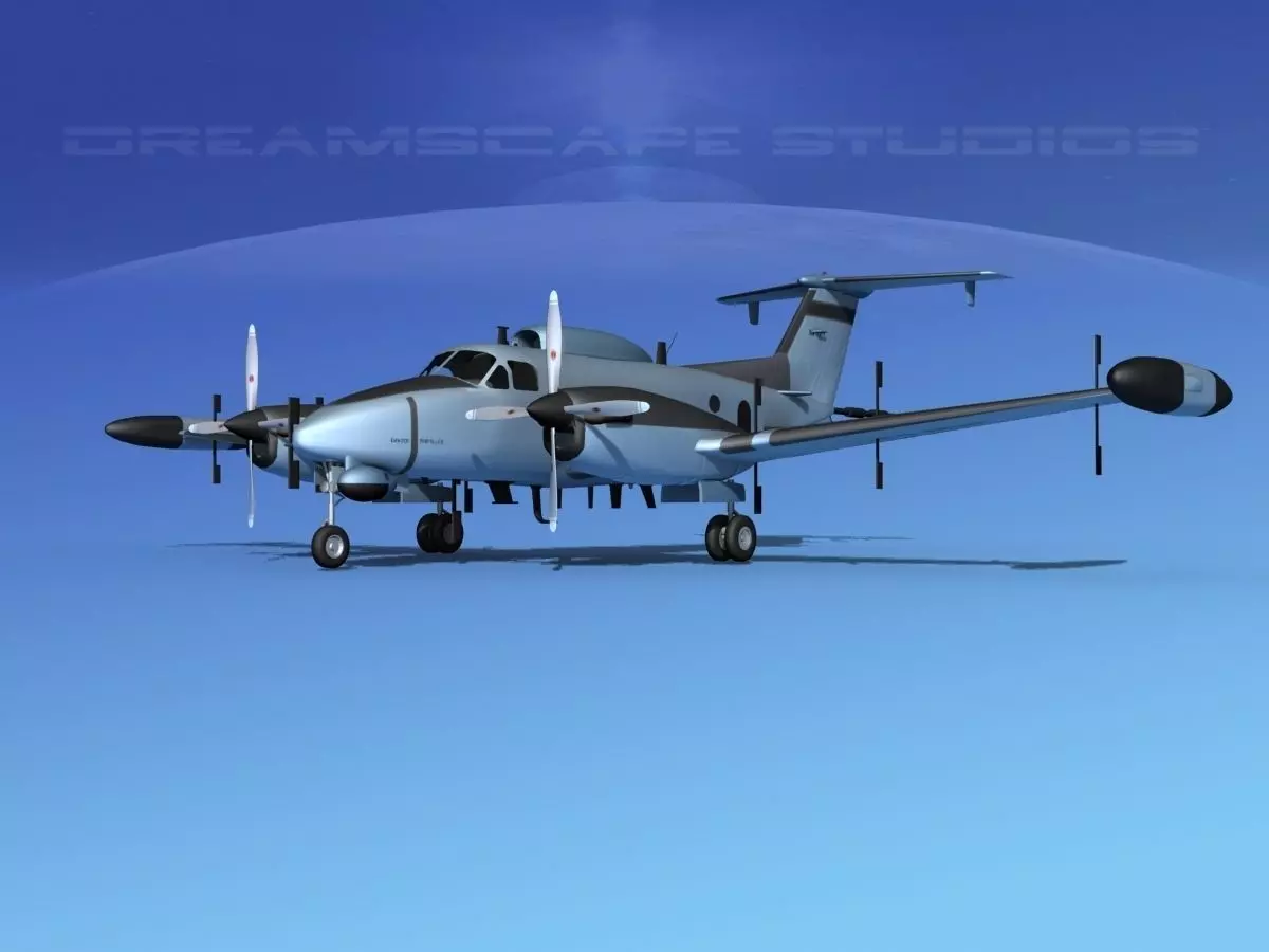 Beechcraft RC-12N Guardrail USAF 2 3D model_0