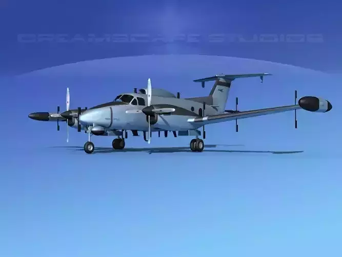 Beechcraft RC-12N Guardrail USAF 2 3D model
