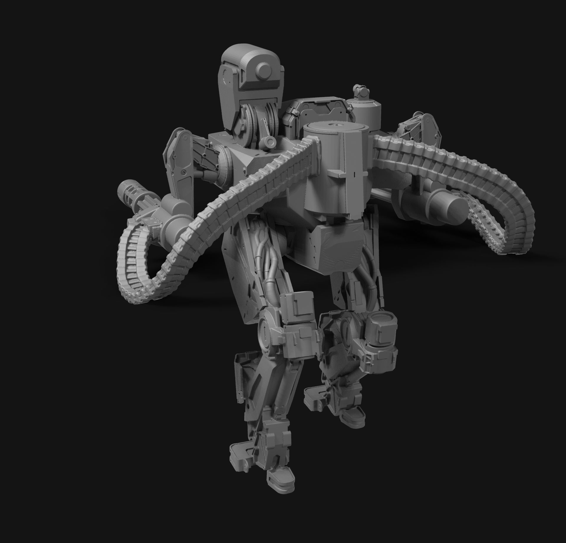 Sci fi robot  3D print model_14