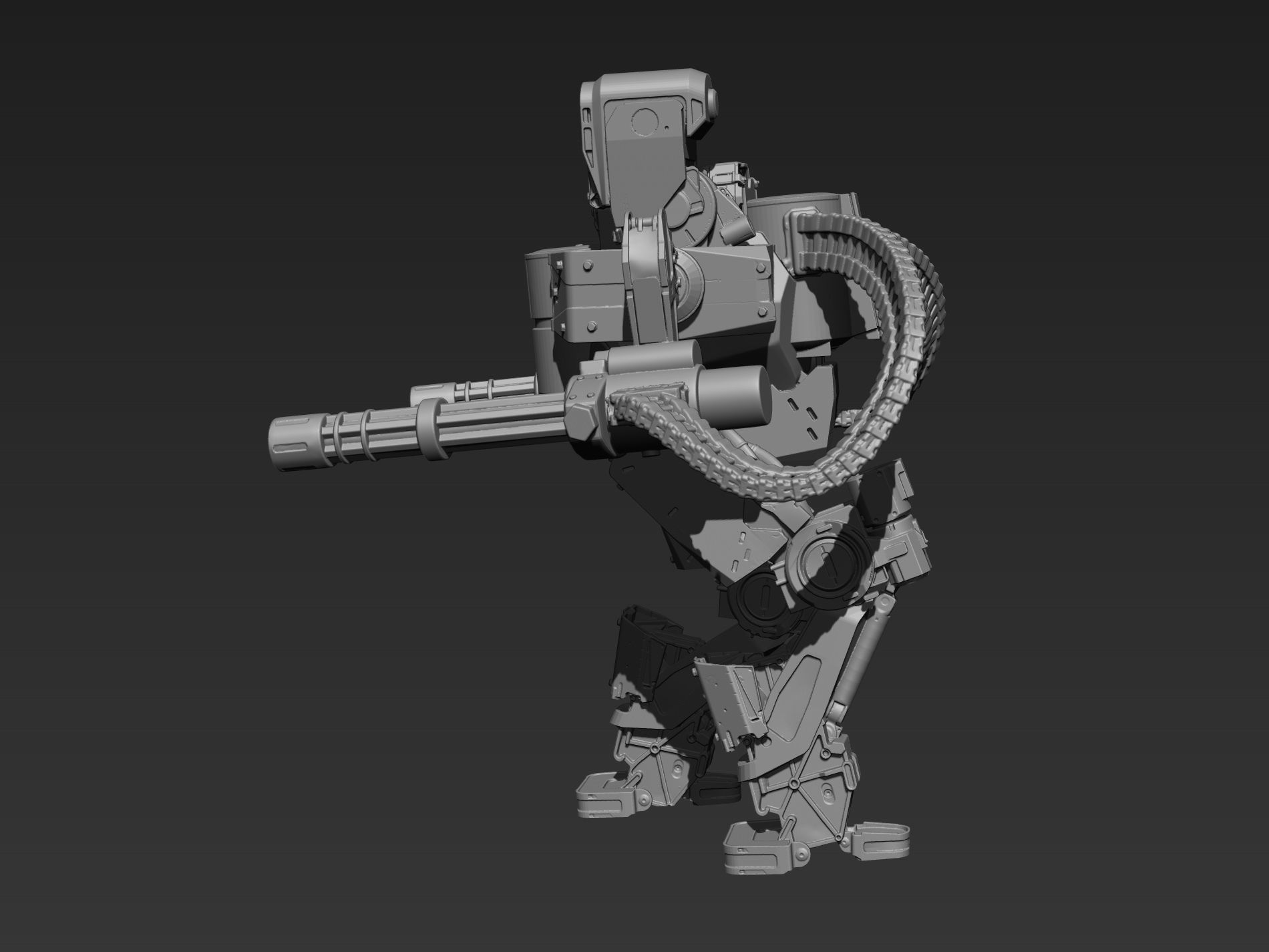 Sci fi robot  3D print model_9