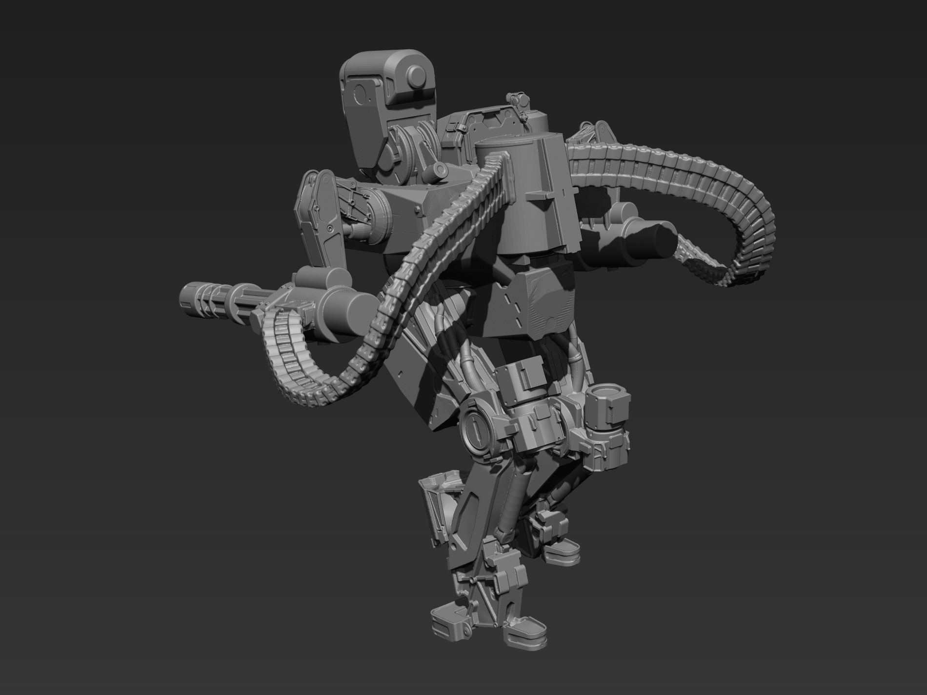 Sci fi robot  3D print model_10