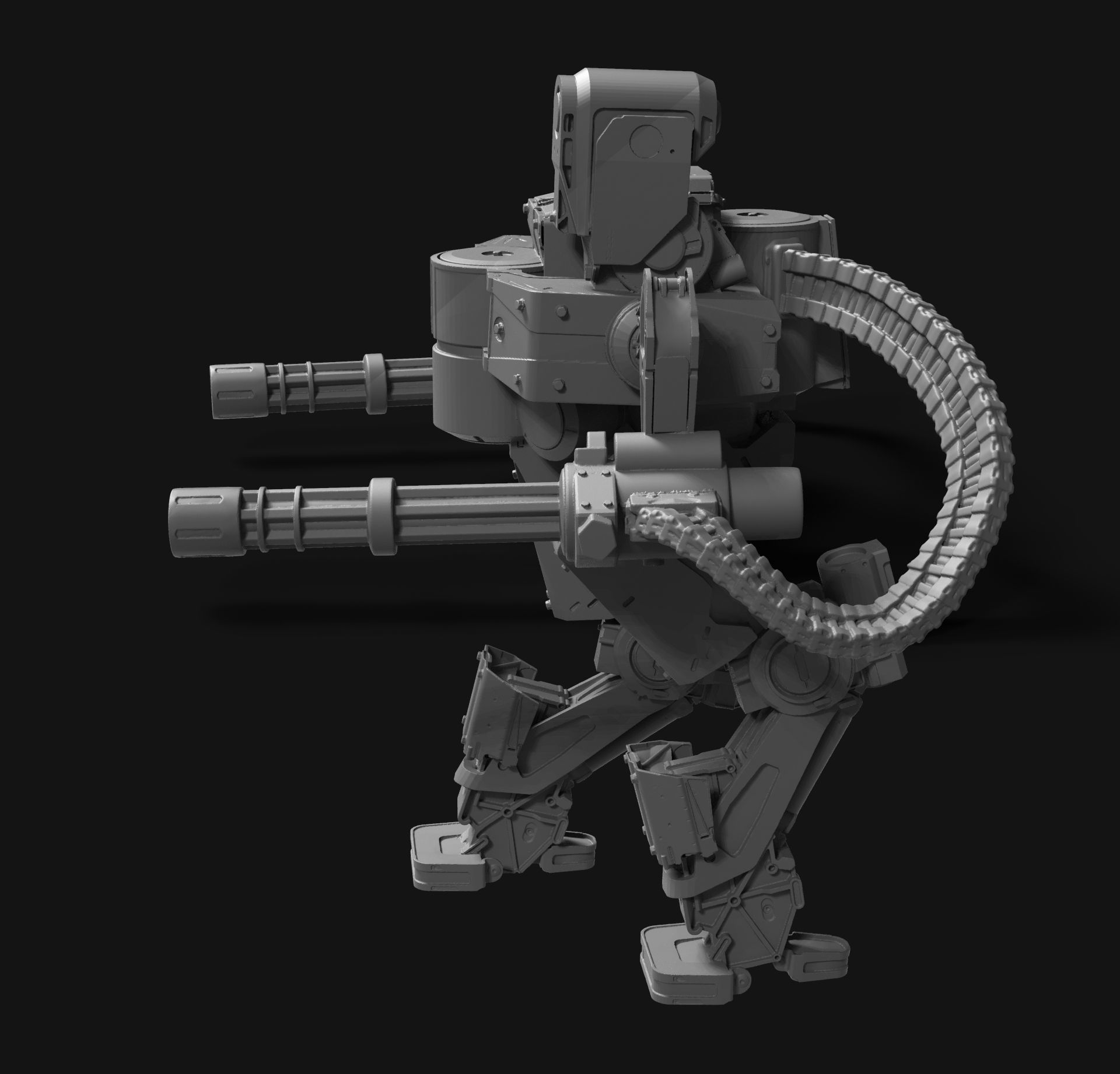 Sci fi robot  3D print model_5