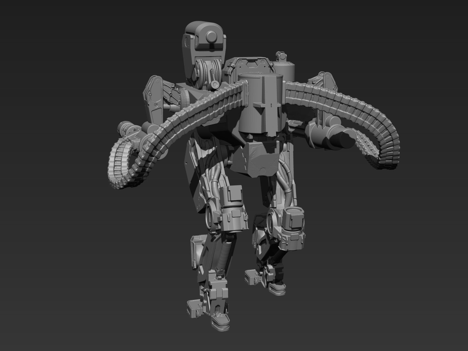 Sci fi robot  3D print model_11
