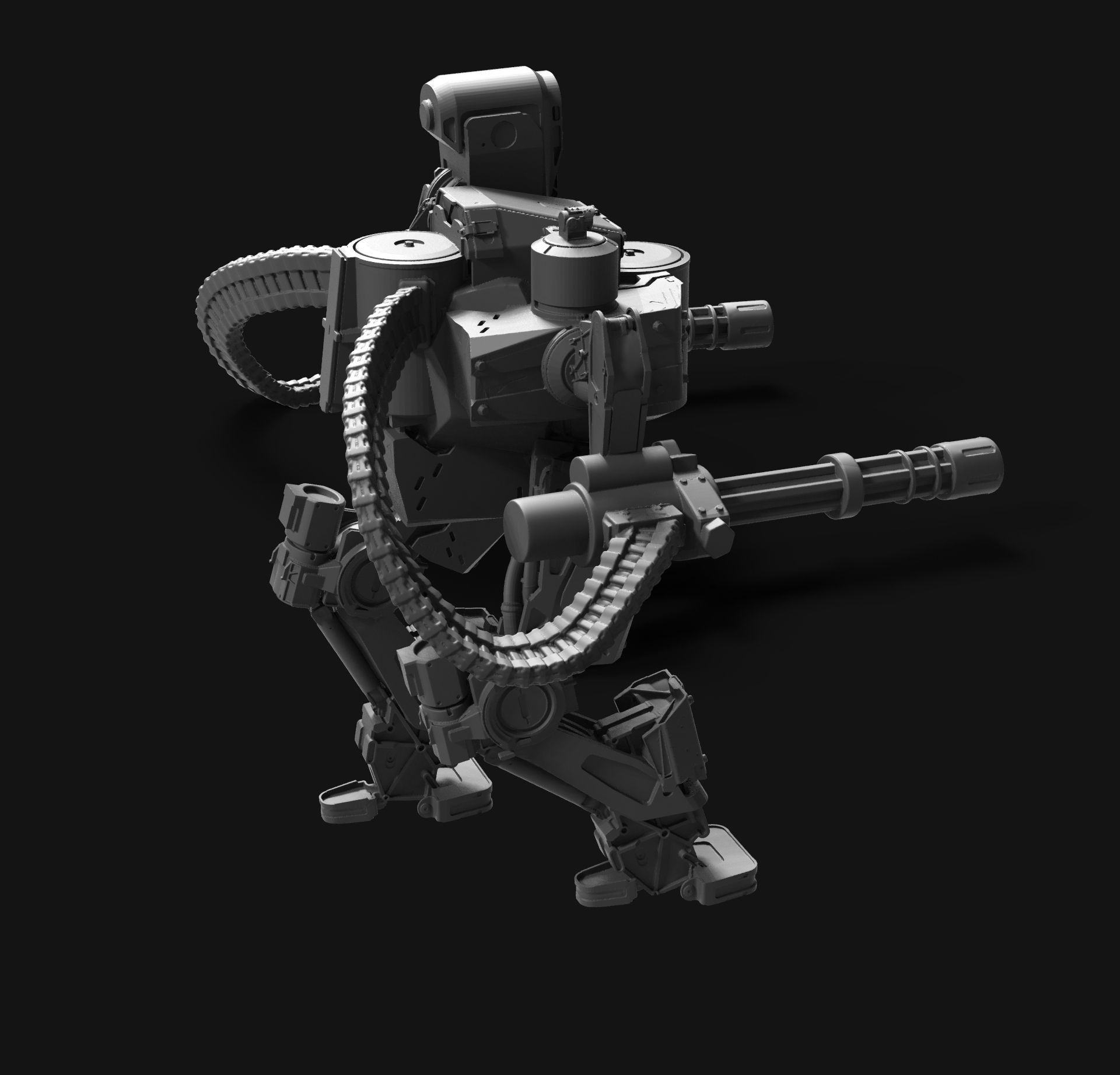 Sci fi robot  3D print model_1