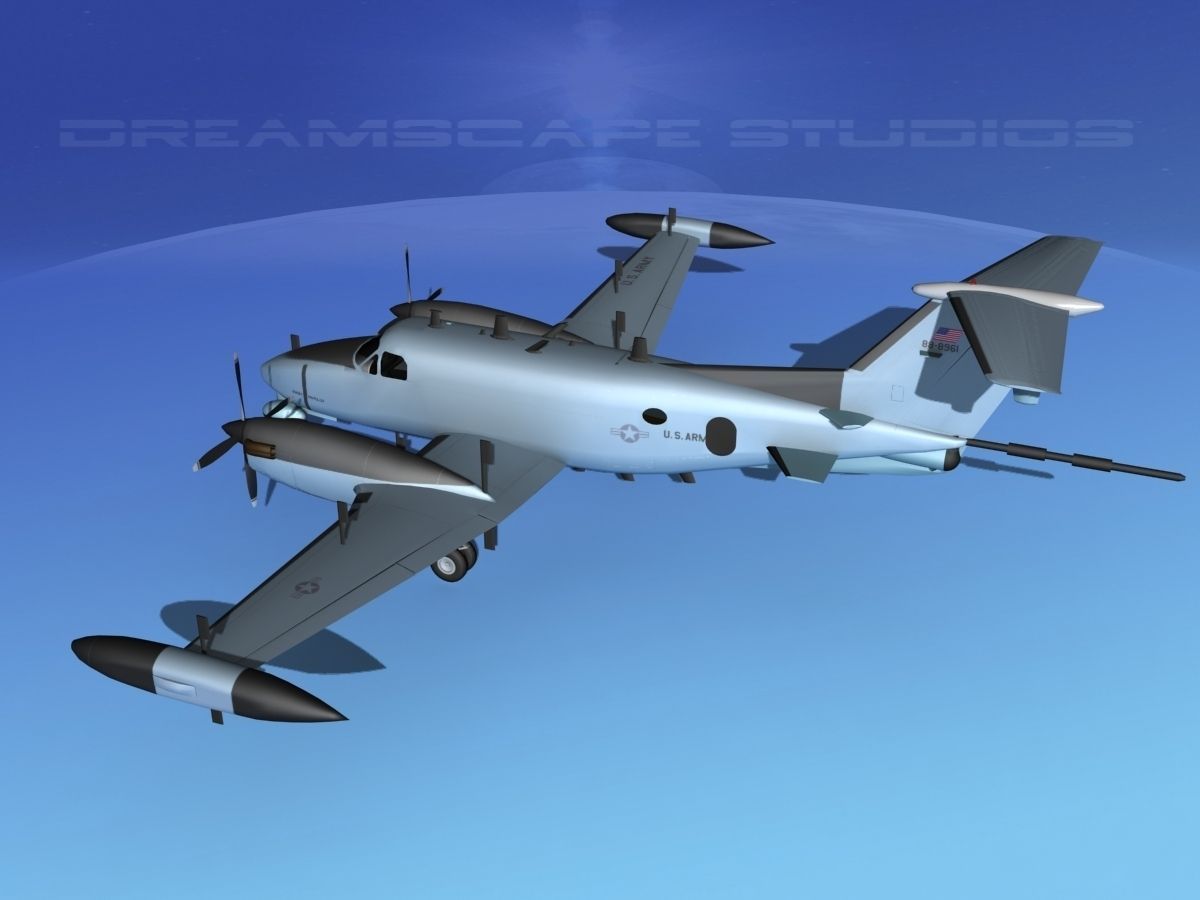 Beechcraft RC-12N Guardrail USAF 3 3D model_7