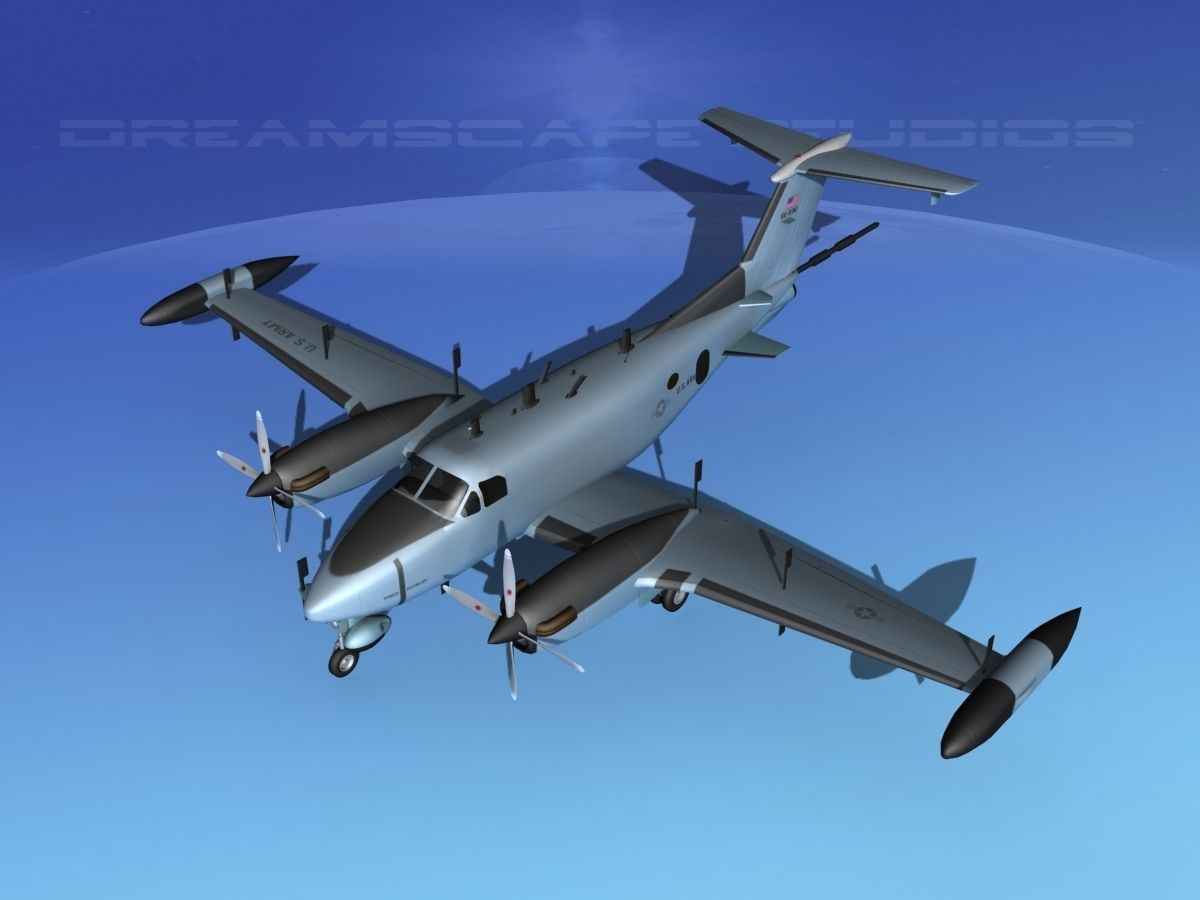 Beechcraft RC-12N Guardrail USAF 3 3D model_10