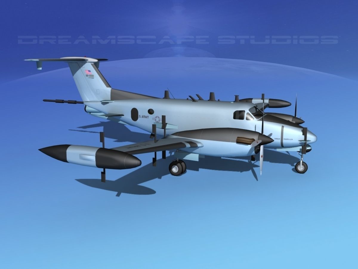 Beechcraft RC-12N Guardrail USAF 3 3D model_6
