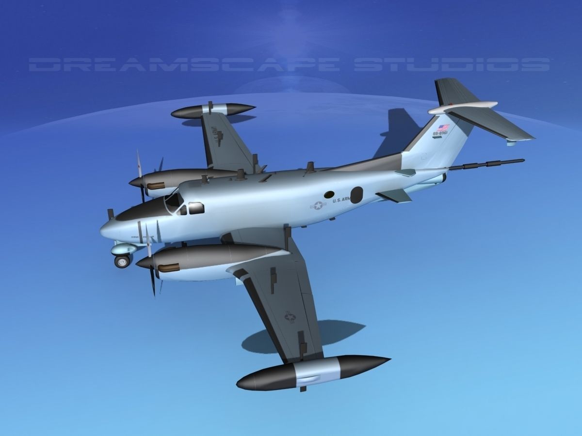 Beechcraft RC-12N Guardrail USAF 3 3D model_9