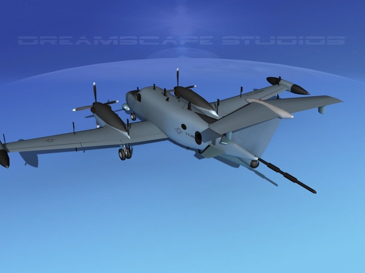 Beechcraft RC-12N Guardrail USAF 3 3D model_8