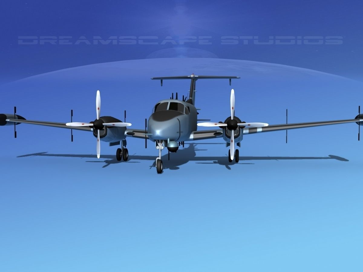 Beechcraft RC-12N Guardrail USAF 3 3D model_1