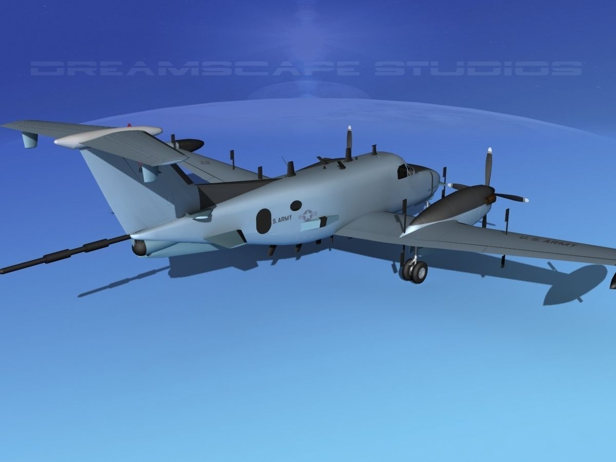 Beechcraft RC-12N Guardrail USAF 3 3D model_4