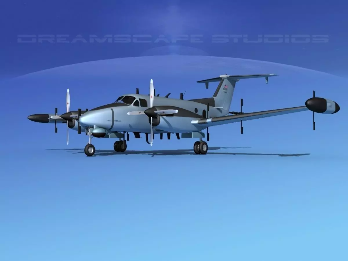 Beechcraft RC-12N Guardrail USAF 3 3D model_0
