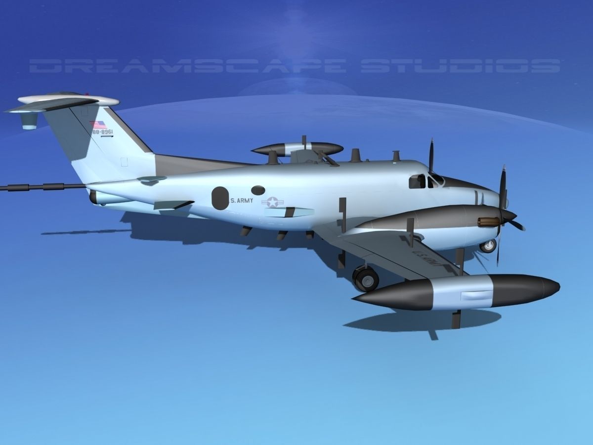 Beechcraft RC-12N Guardrail USAF 3 3D model_3