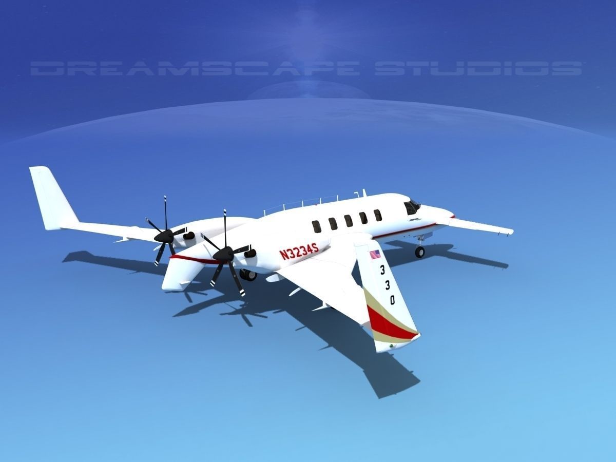 Beechcraft Starship 2000 T02 3D model_7