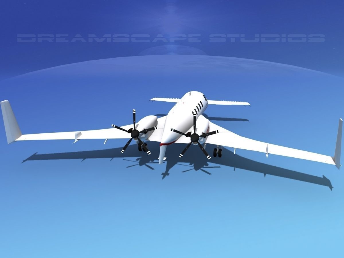 Beechcraft Starship 2000 T02 3D model_8