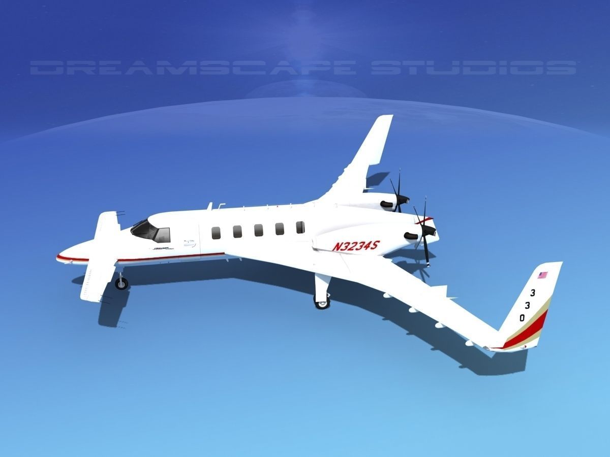 Beechcraft Starship 2000 T02 3D model_11