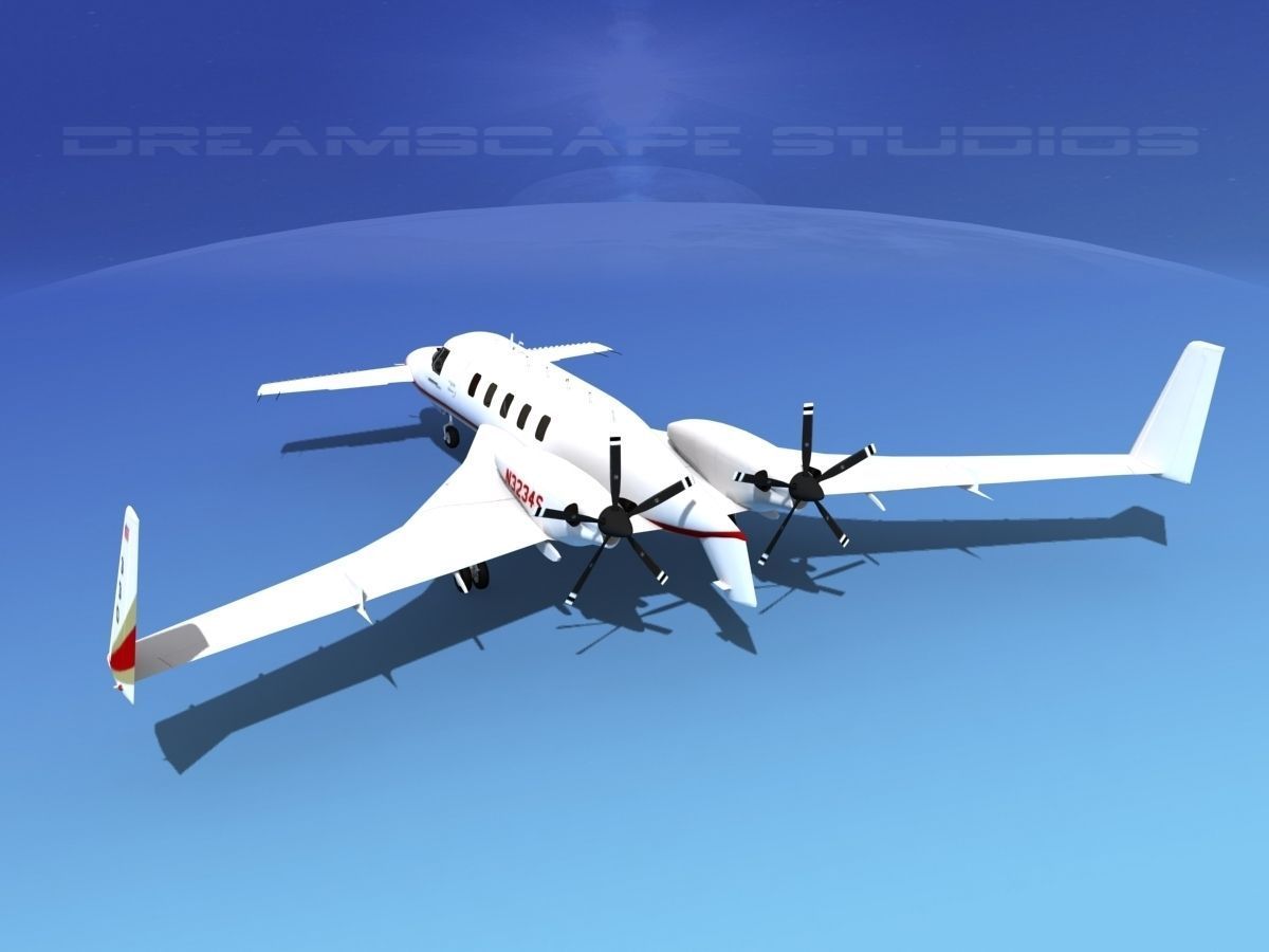 Beechcraft Starship 2000 T02 3D model_9