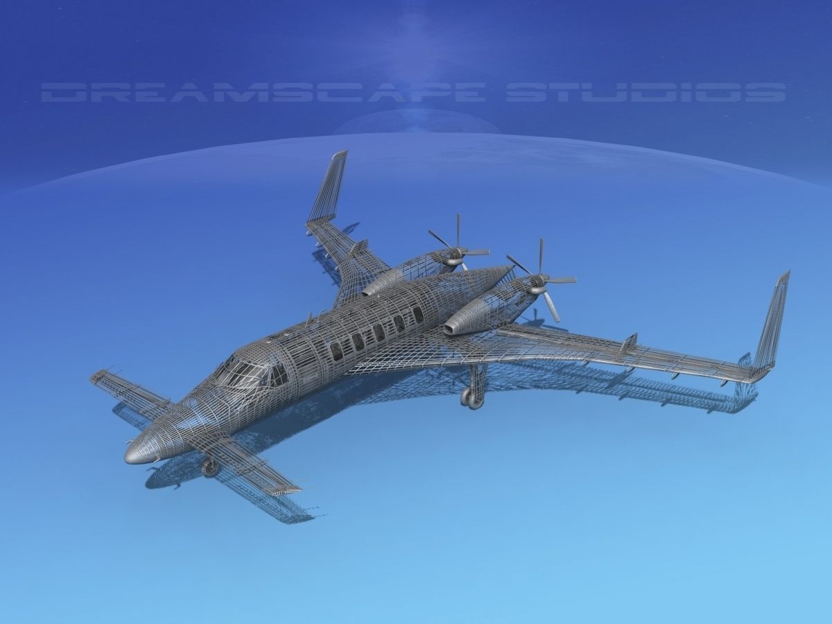 Beechcraft Starship 2000 T02 3D model_24