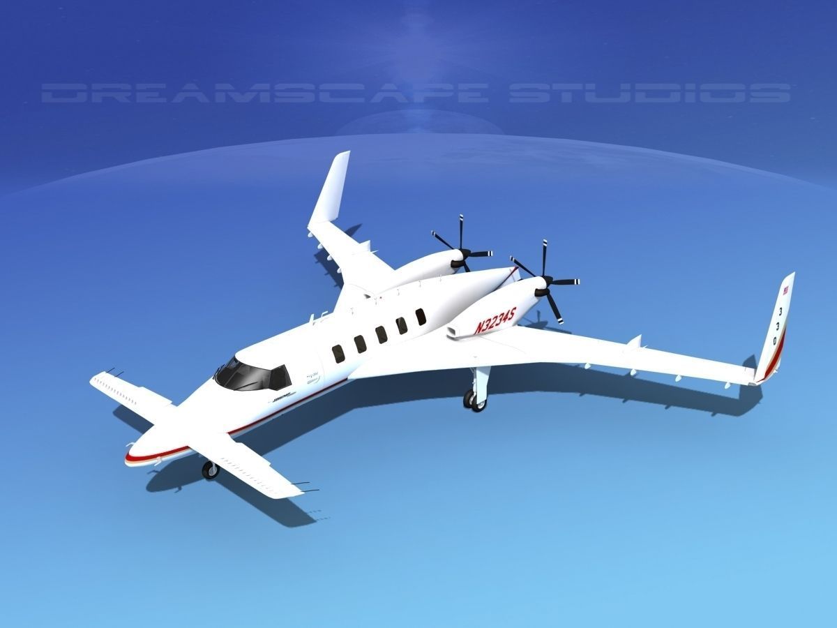 Beechcraft Starship 2000 T02 3D model_12