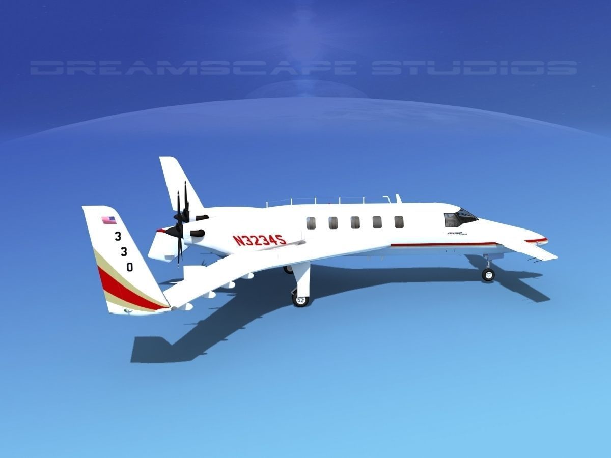 Beechcraft Starship 2000 T02 3D model_6