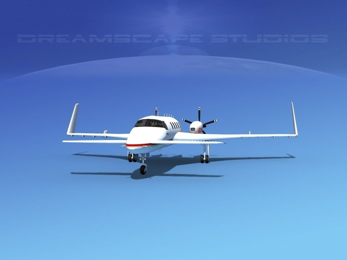Beechcraft Starship 2000 T02 3D model_3