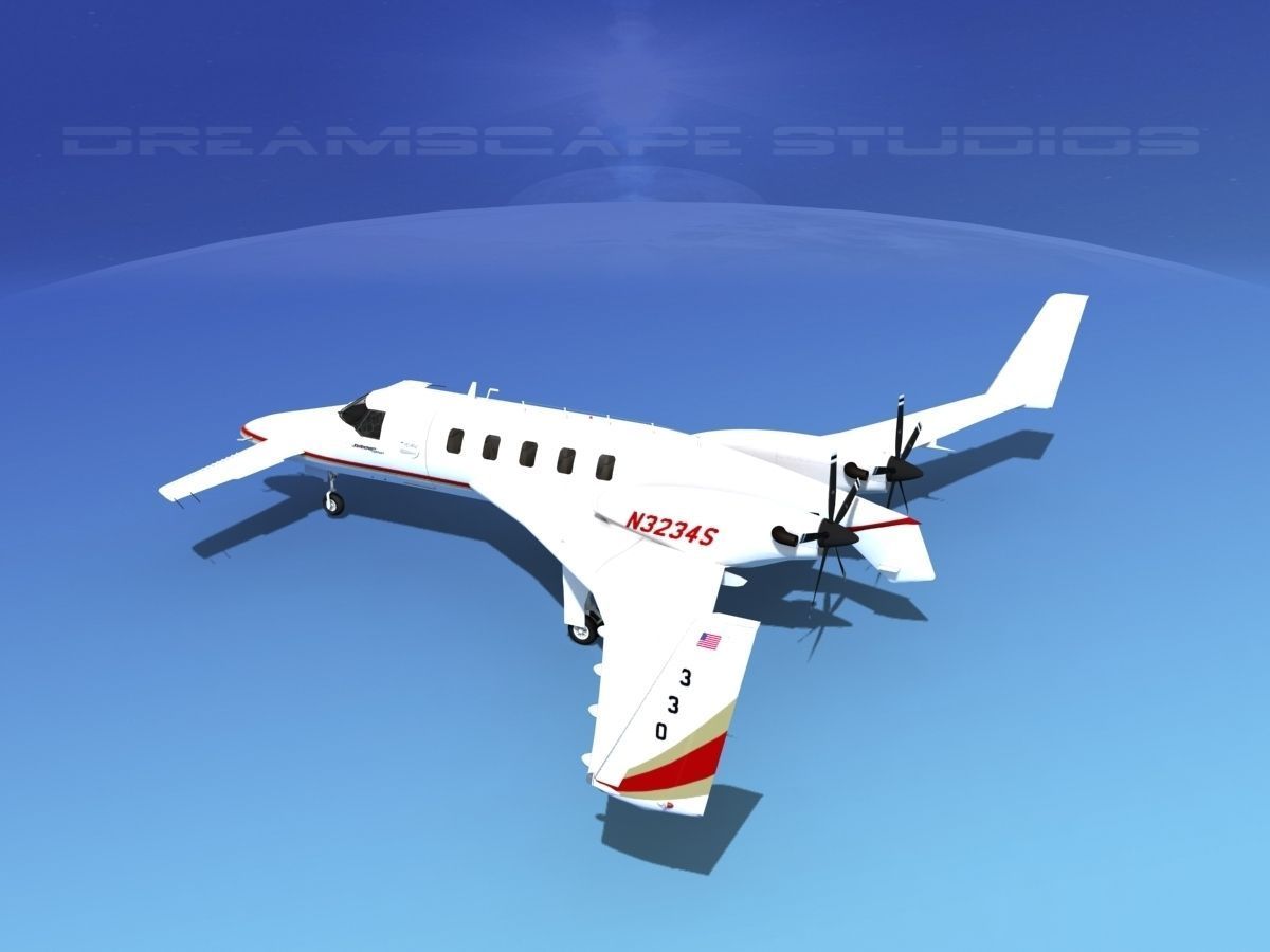Beechcraft Starship 2000 T02 3D model_10