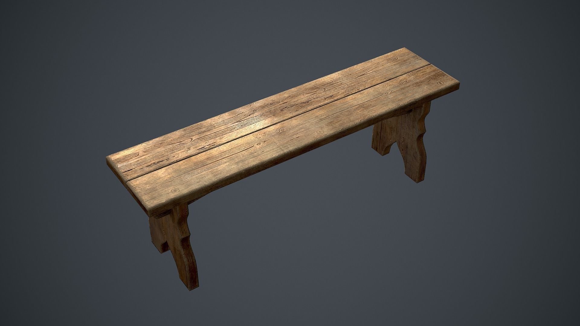 Medieval table pack Low-poly 3D model_6
