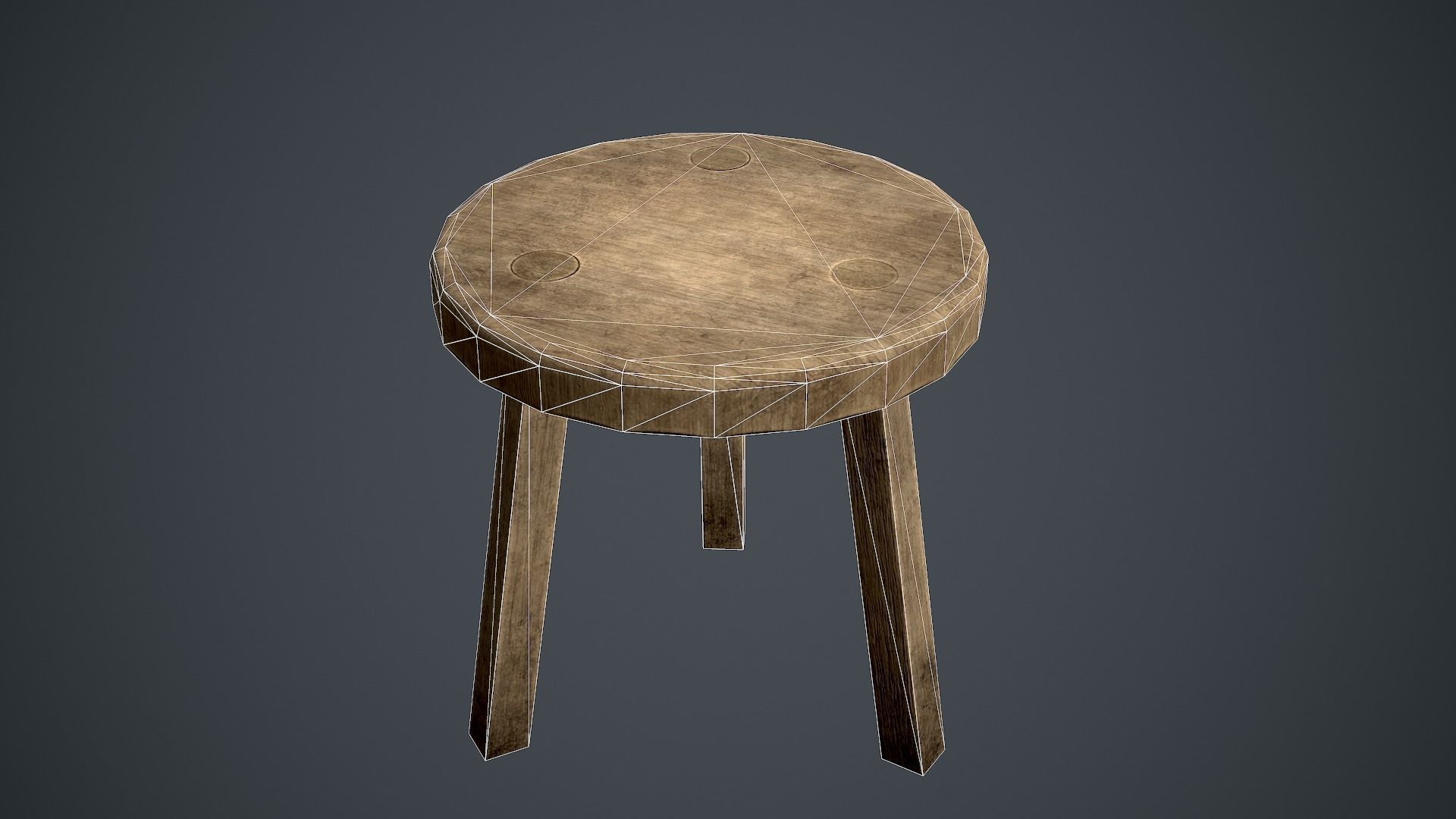 Medieval table pack Low-poly 3D model_11