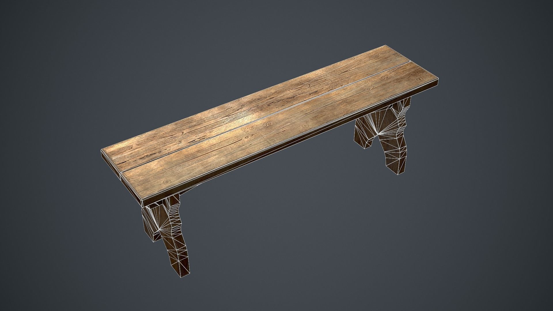 Medieval table pack Low-poly 3D model_7