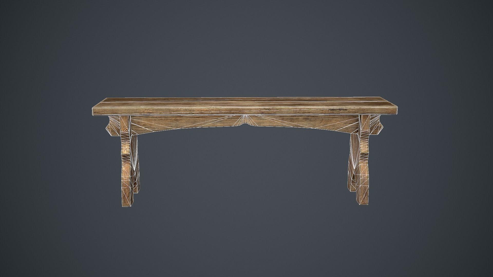 Medieval table pack Low-poly 3D model_9