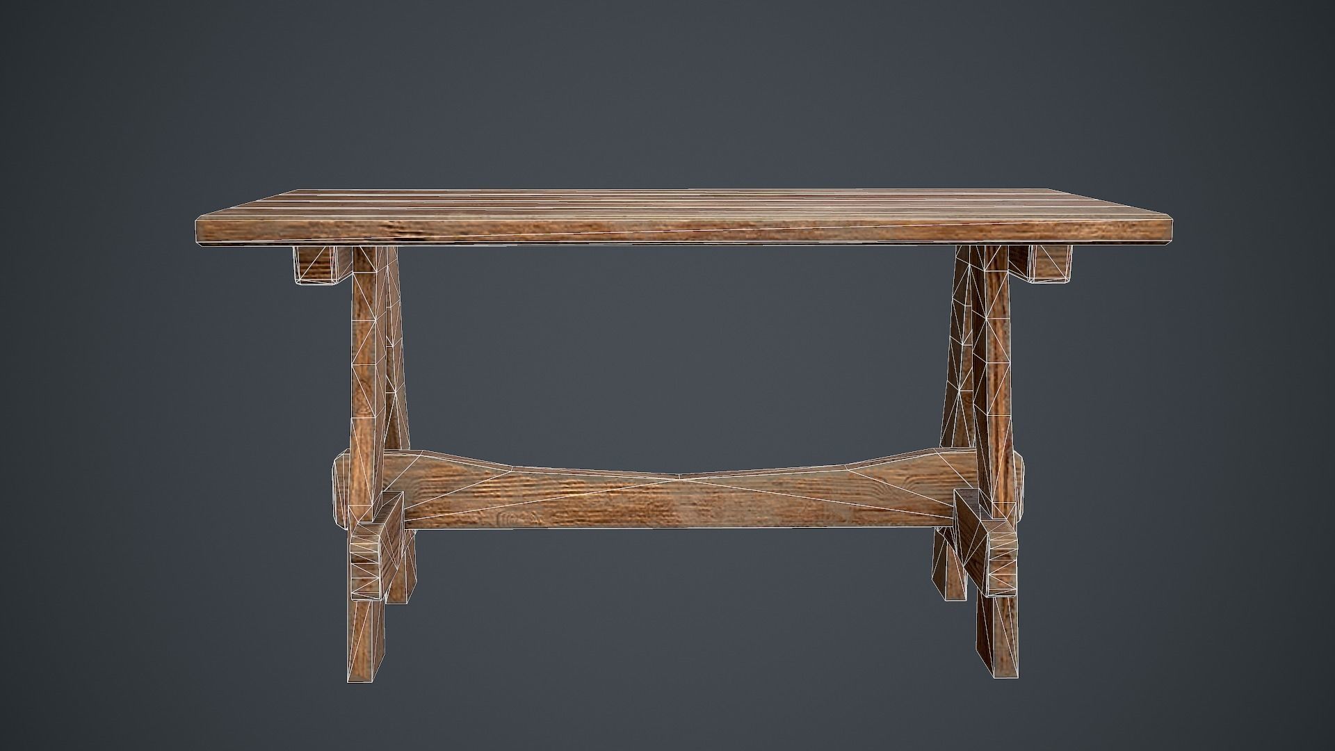 Medieval table pack Low-poly 3D model_17