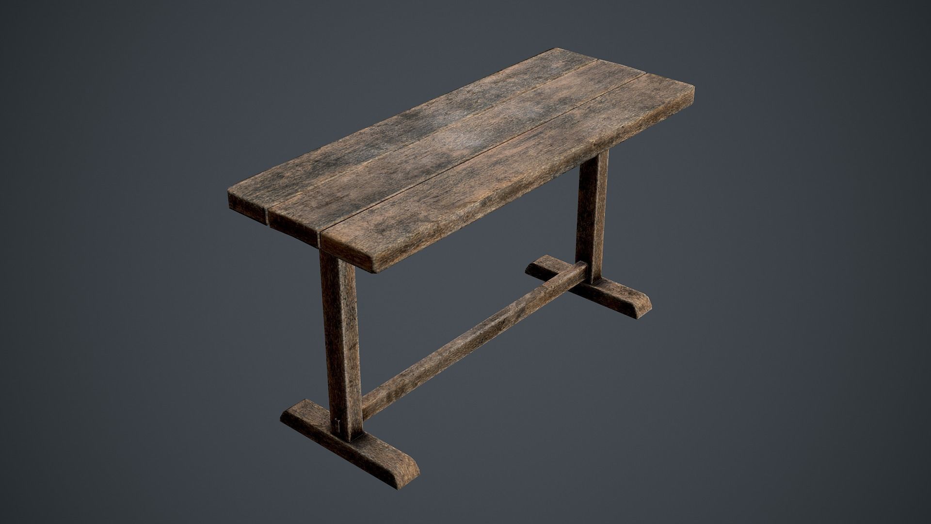 Medieval table pack Low-poly 3D model_18