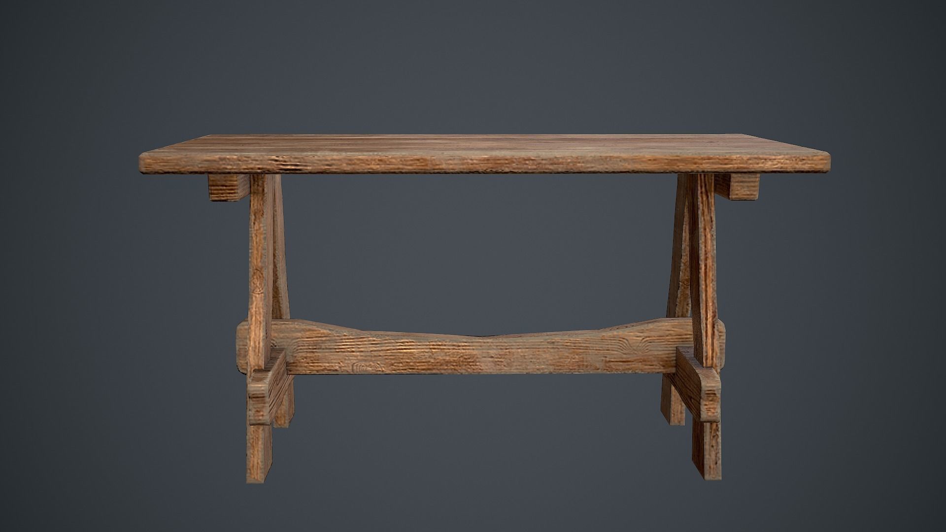 Medieval table pack Low-poly 3D model_16