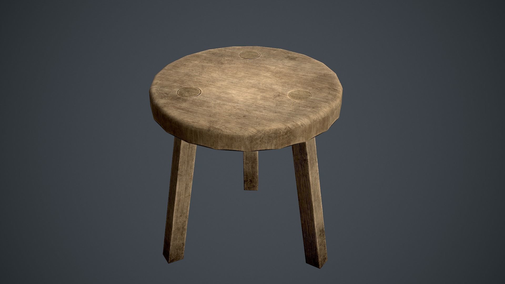Medieval table pack Low-poly 3D model_10