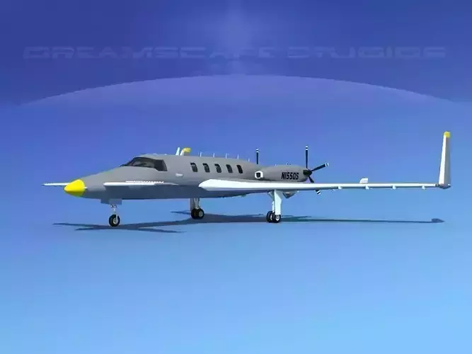 Beechcraft Starship 2000 T04 3D model