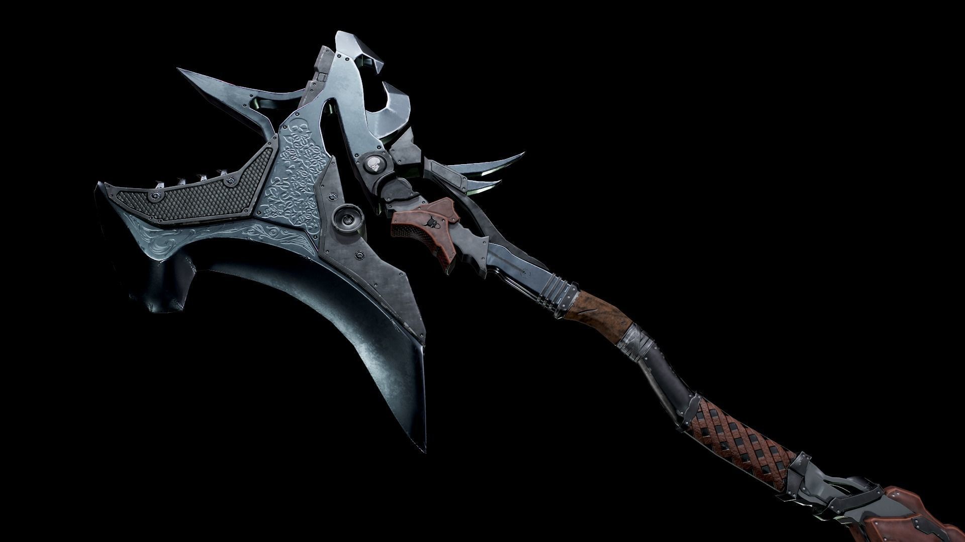 Great Axe Low-poly 3D model_4