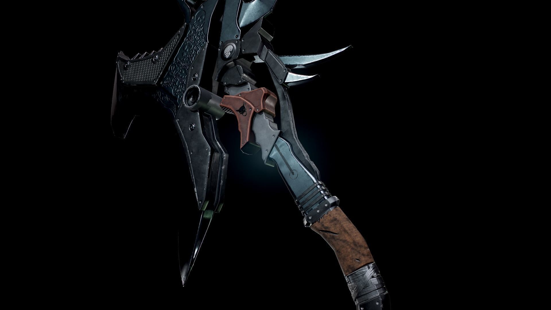 Great Axe Low-poly 3D model_12