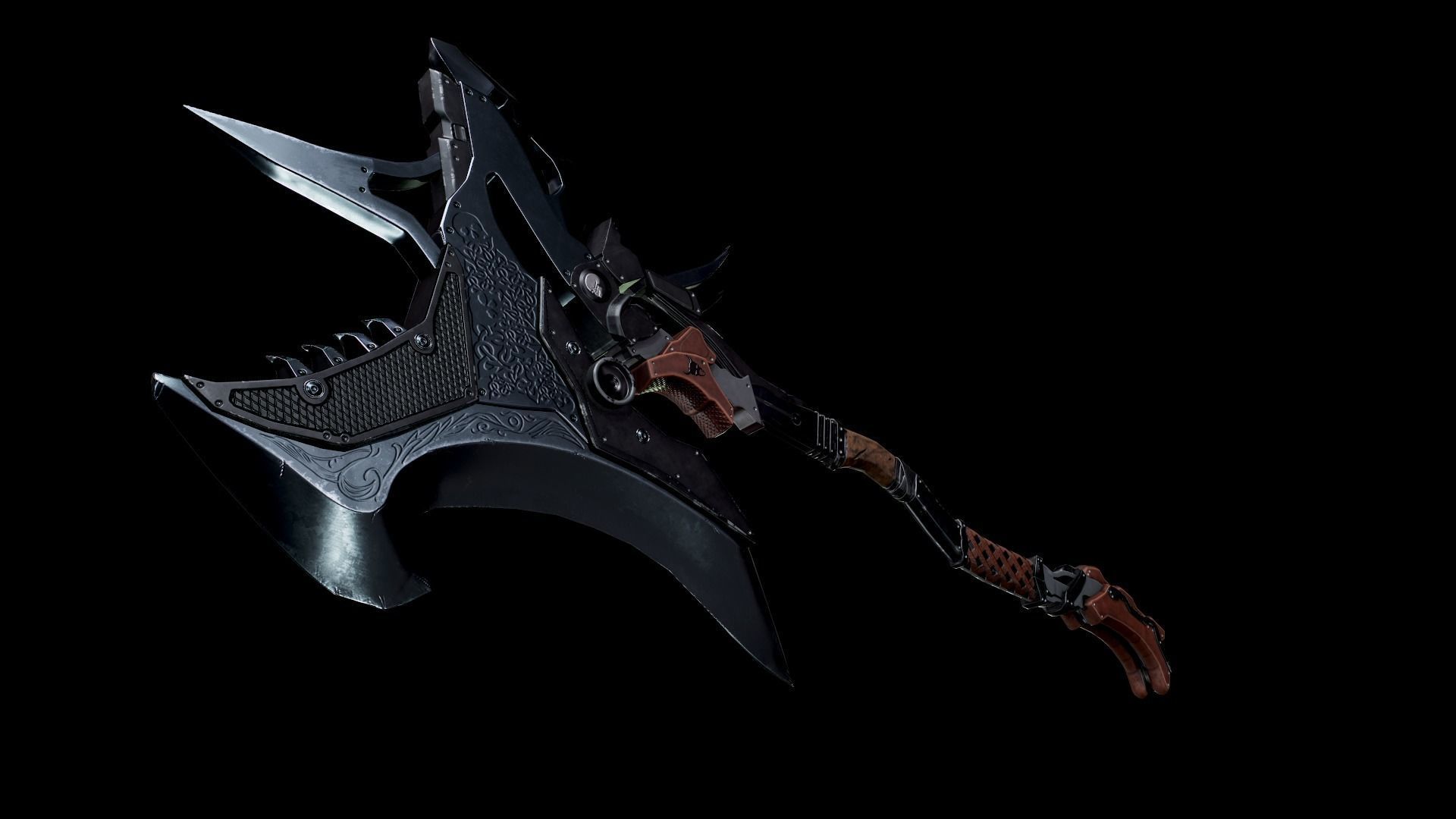 Great Axe Low-poly 3D model_13