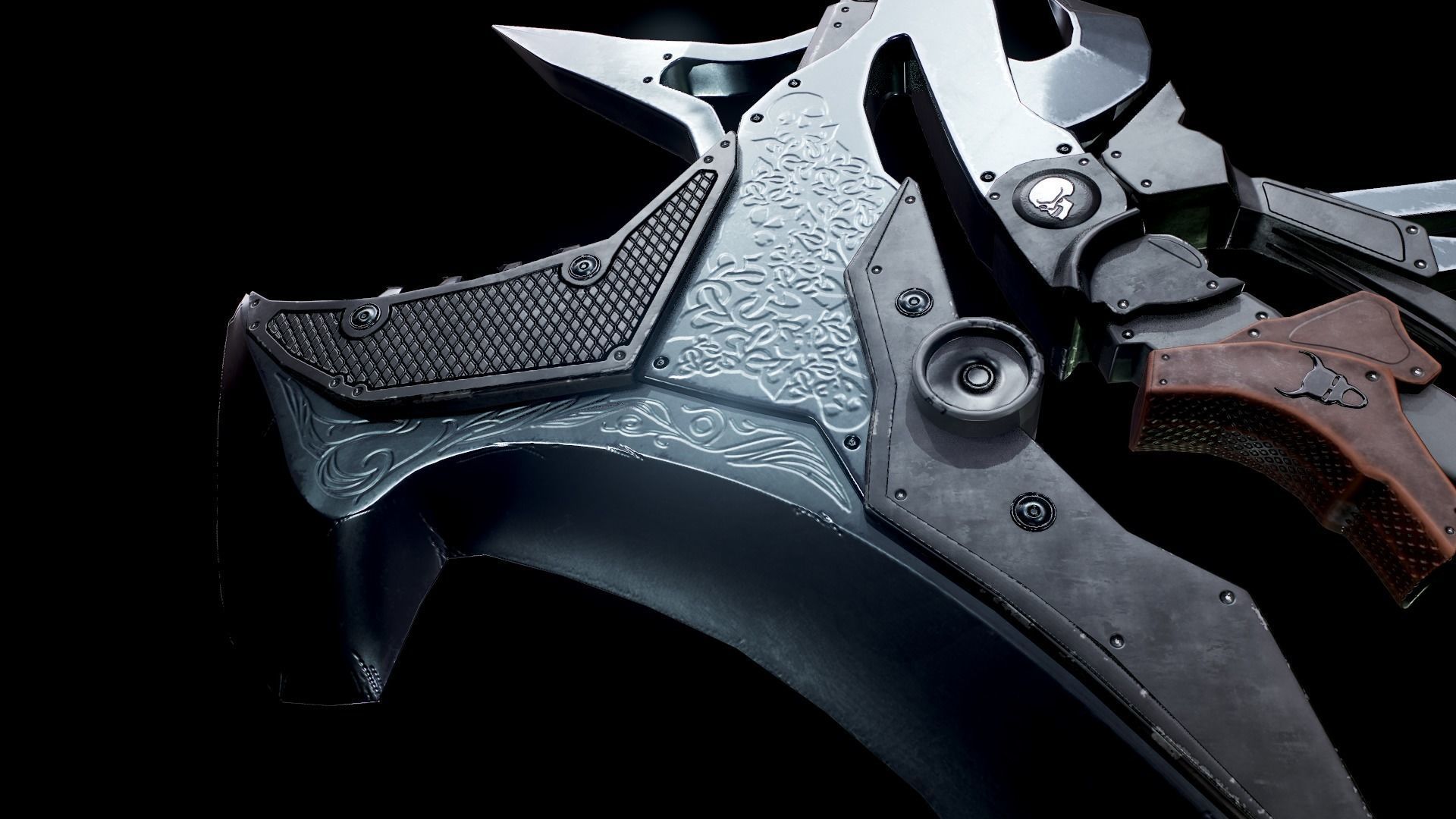 Great Axe Low-poly 3D model_5