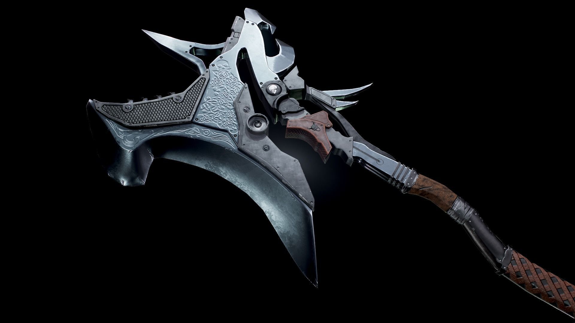 Great Axe Low-poly 3D model_1