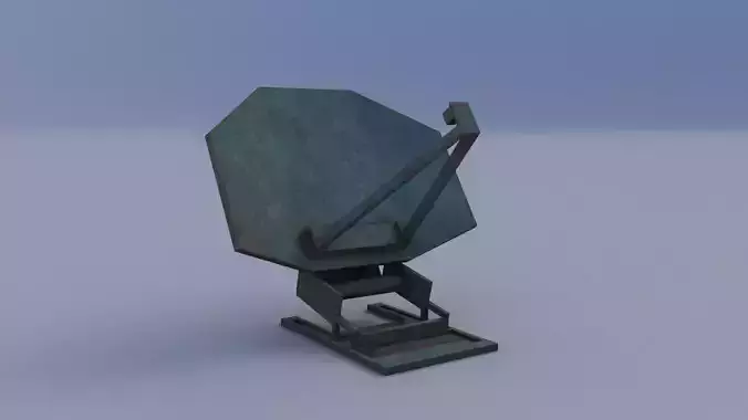 Radar 04 Low-poly 3D model