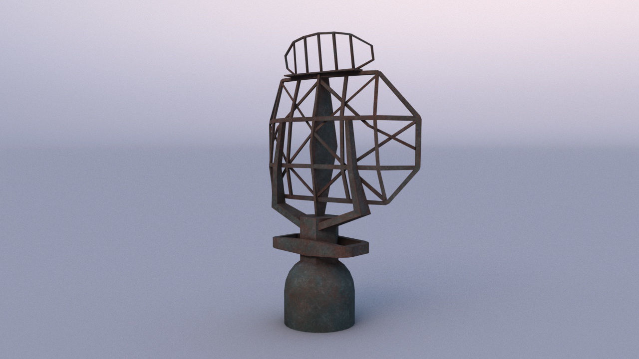 Radar 05 Low-poly 3D model_2